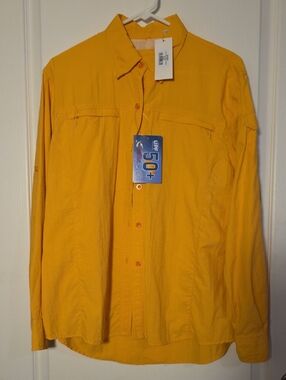 Women's Melon Long-Sleeve Button-Down Shirt - Vented Fishing Shirt L